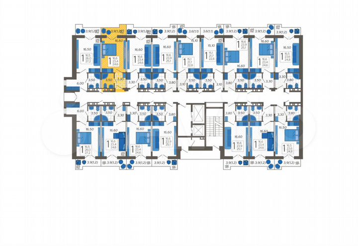 Апартаменты-студия, 24,6 м², 7/12 эт.