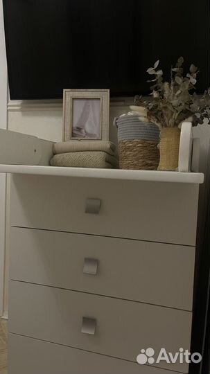 Пеленальный комод белый