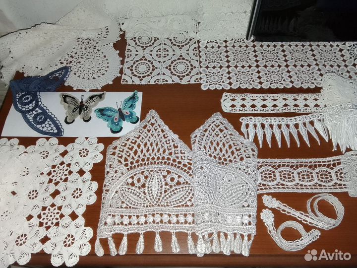 Кружево, салфетки, дорожки, шарфы