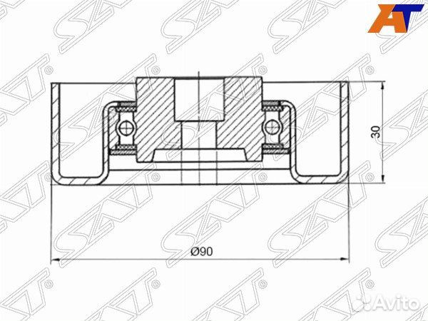 Ролик приводного ремня mitsubishi outlander