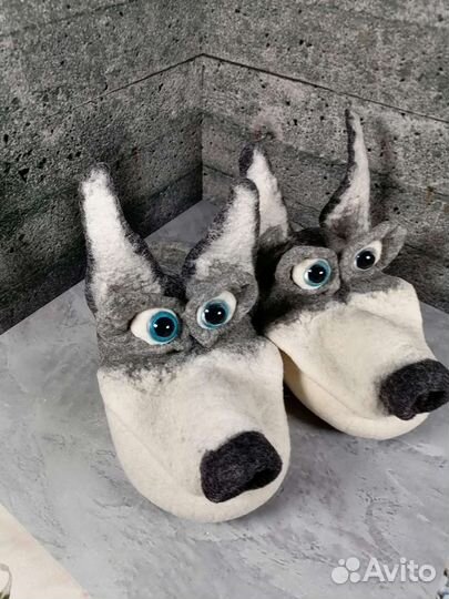 Тапки валяные из шерсти (ручная работа)