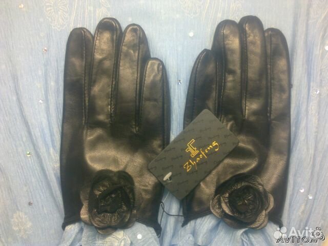 Перчатки. Кожа. Укороченная модель. Размер 8