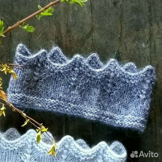 Вязаная повязка на голову для девочки