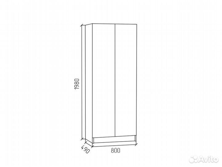 Шкаф 2-х створчатый мдк ск2