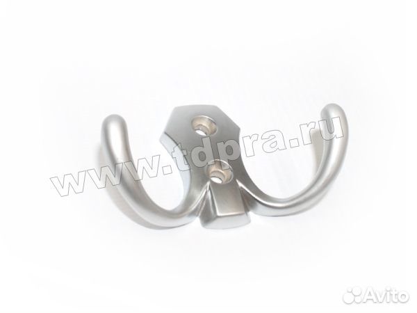 Крючок двухрожковый мат. хром wр 89 G6