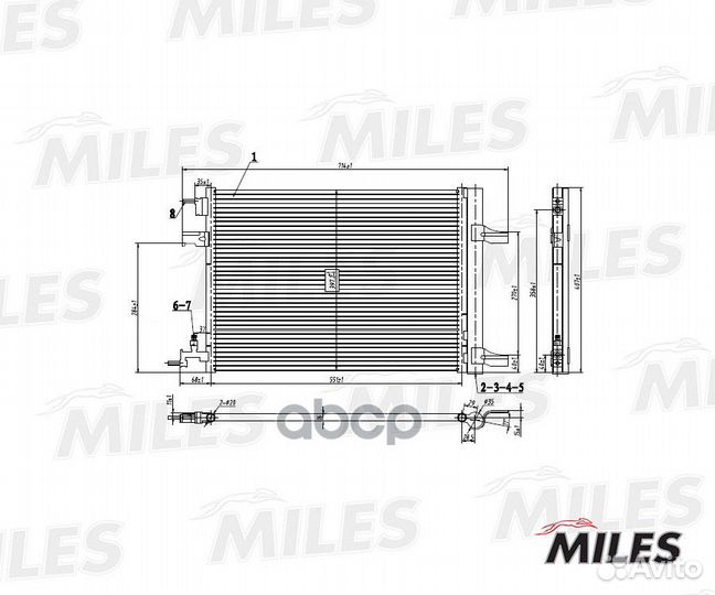 Конденсер chevrolet cruze 10/opel astra J 09