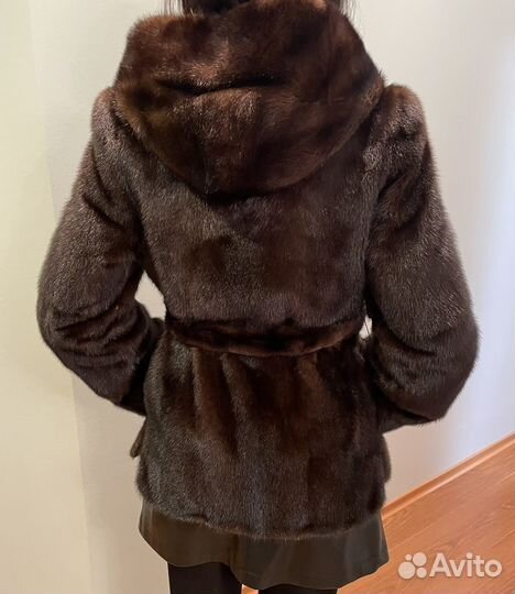 Шуба автоледи норка коричневая 42 44 икра