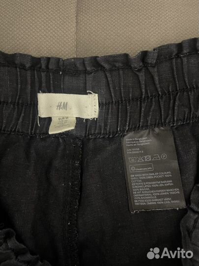 Шорты hm черные лен
