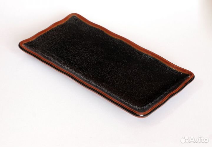 Тарелка прямоугольная керамическая, 200*105, Touga