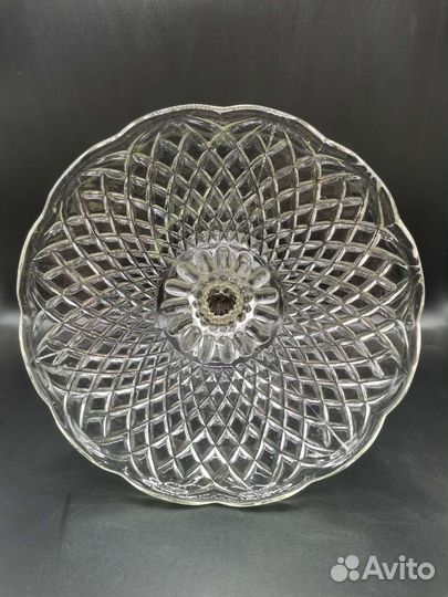 Ваза на ножке Конфетница Стекло СССР
