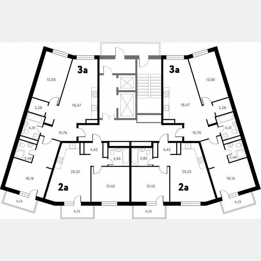 2-к. квартира, 72,7 м², 8/17 эт.