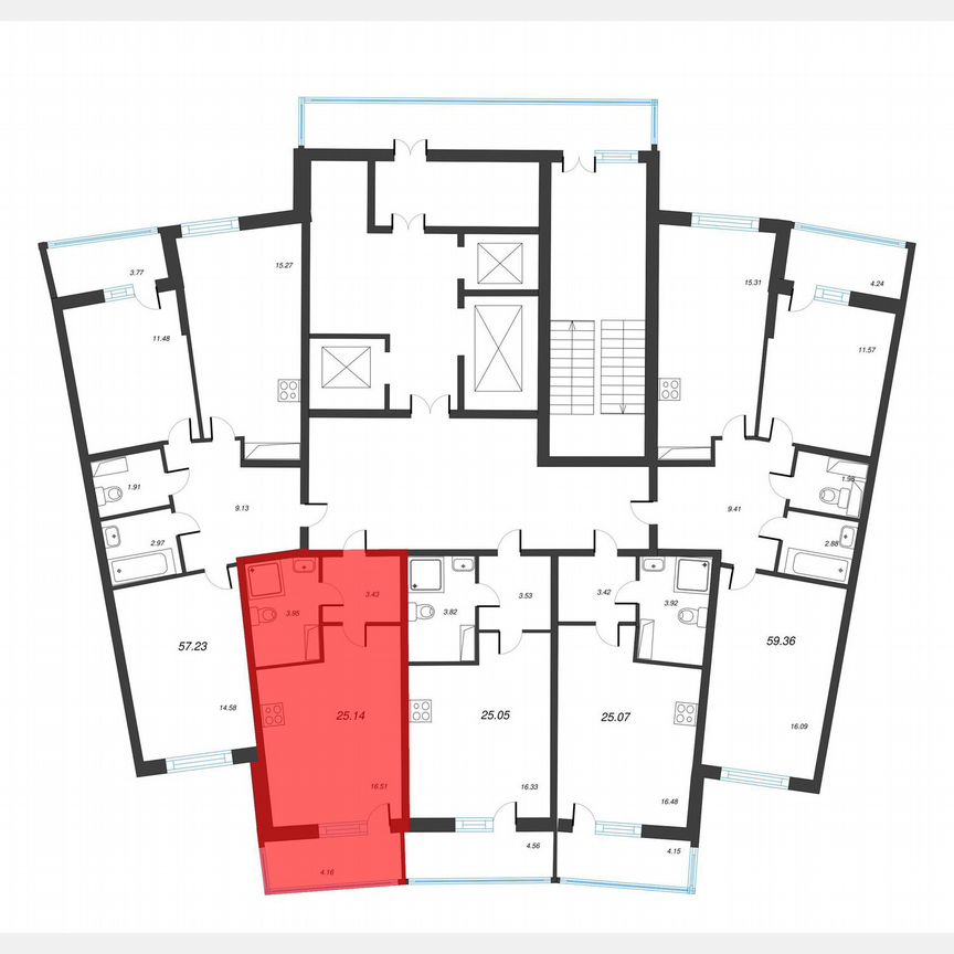 Квартира-студия, 28,1 м², 10/22 эт.