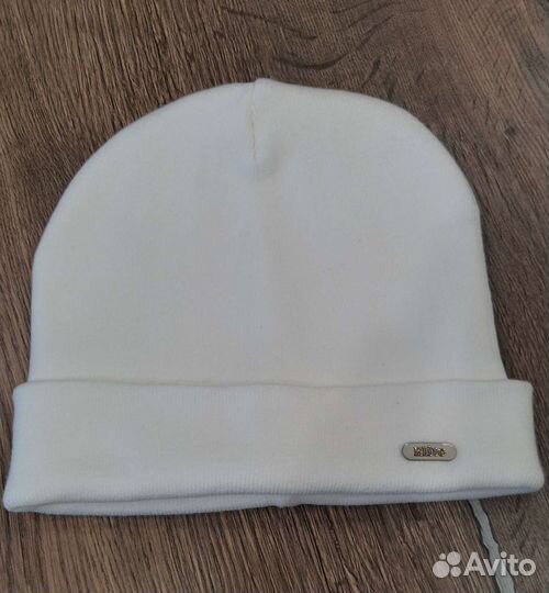 Шапка - бини двойная с отворотом из кашемира