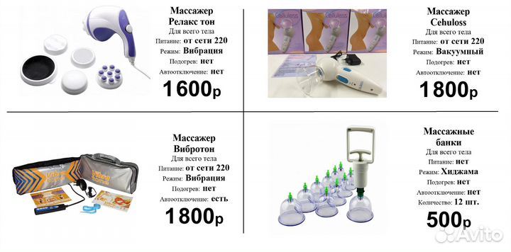 Массажеры для тела, лица, глаз, рук, ног