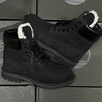 Ботинки Timberland черные с мехом