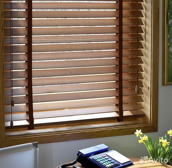 Жалюзи из дерева / бамбука горизонтальные
