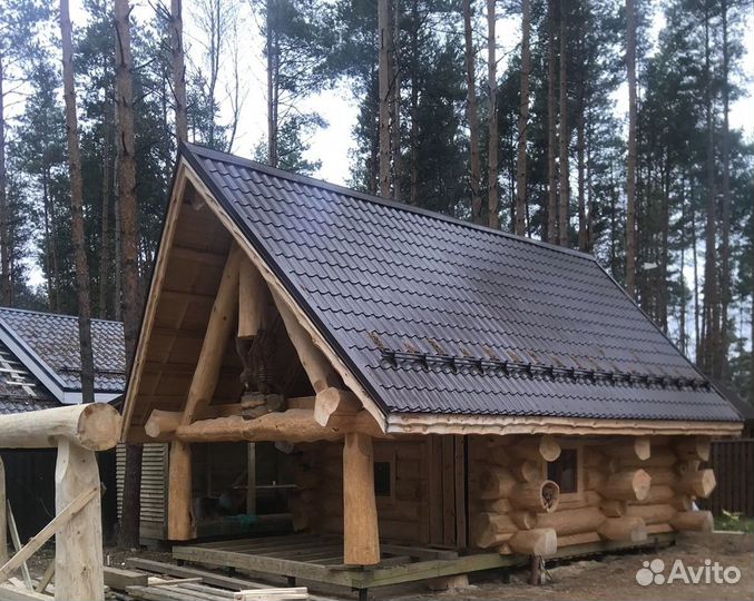 Сруб, бани, рубка