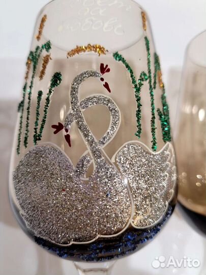 Бокалы для вина свадебные