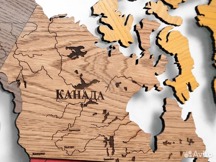 Карта мира из дерева Монтеверде Севастополь