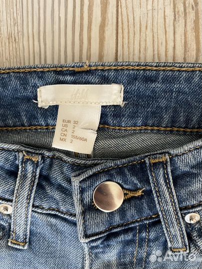 H&M Шорты джинс удлиненные синие EUR 32 XXS