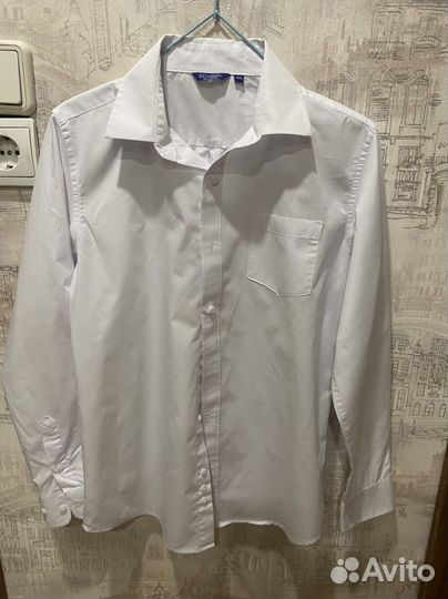 Белая рубашка на мальчика 164 рост