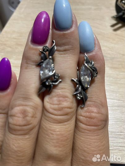 Серебряные серьги