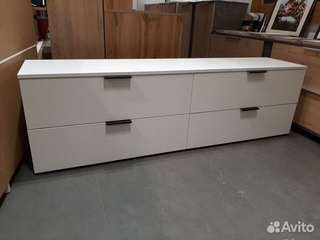 Тумба TV 1,6 м 4 ящика белая