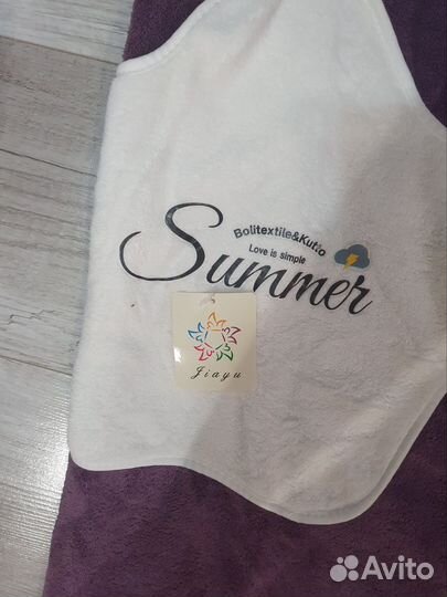 Женский халат махровый с капюшоном