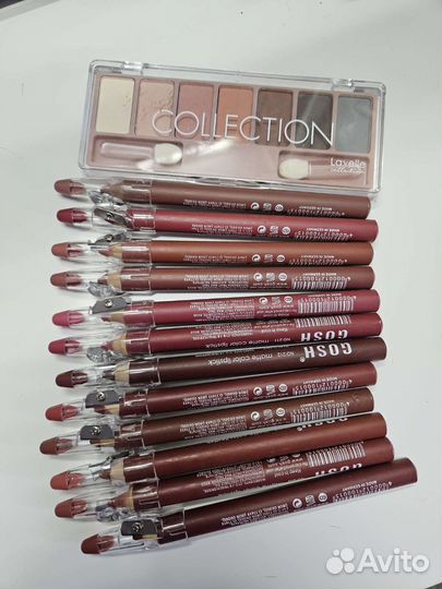 Карандаши для губ, тени