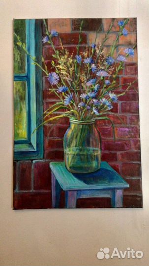 Картина маслом цветы