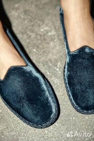 Бархатные туфли Zara 40