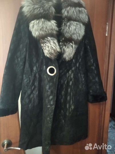 Дубленка натуральная женская 52 размер