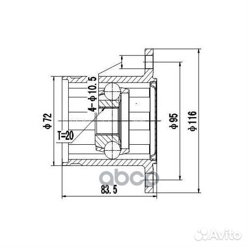 Шрус внутренний перед лев Z87518R Zikmar