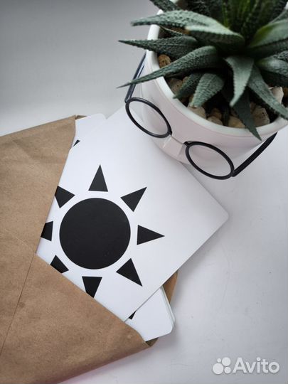 Карточки чёрно-белые для младенцев