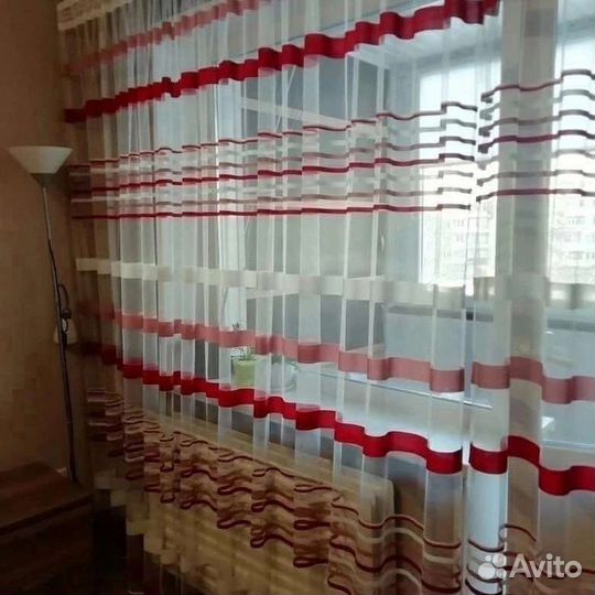 Тюль полосатый