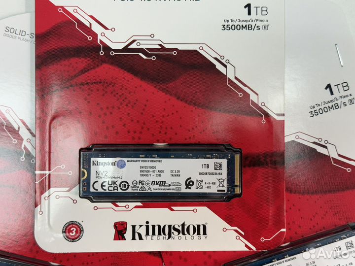 Новый Ssd m2 nvme 1tb Kingstone NV2