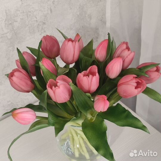 Искусственные силиконовые цветы тюльпаны