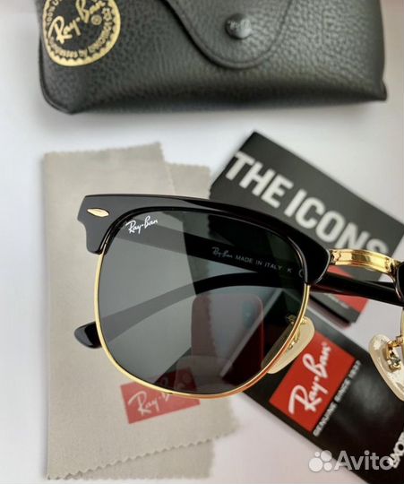 Очки ray ban clubmaster глянцевые