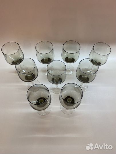 Бокалы цветное стекло СССР. Бокалы Пивоварова