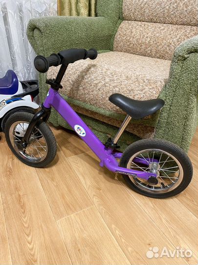 Детский электро мотоцикл и беговел