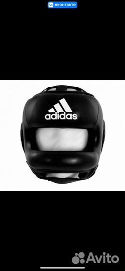 Шлем с бампером Adidas натуральная кожа