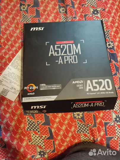 Материнская плата am4 msi a520m a pro
