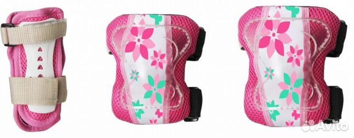 Коньки роликовые раздвижные разм 34-37 + защита