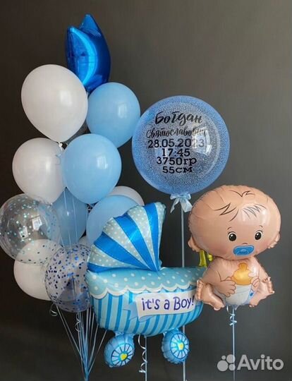 Шары с доставкой на выписку из роддома