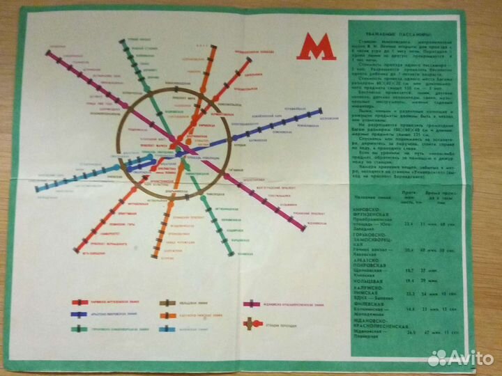 Брошюра Московское метро середины 70-х годов