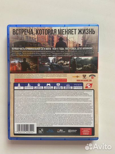 Mafia definitive edition ps4 диск б/у