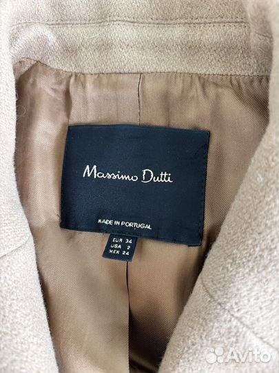 Шерстяное пальто Massimo dutti