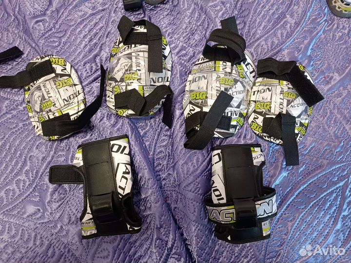 Роликовые коньки детские с защитой