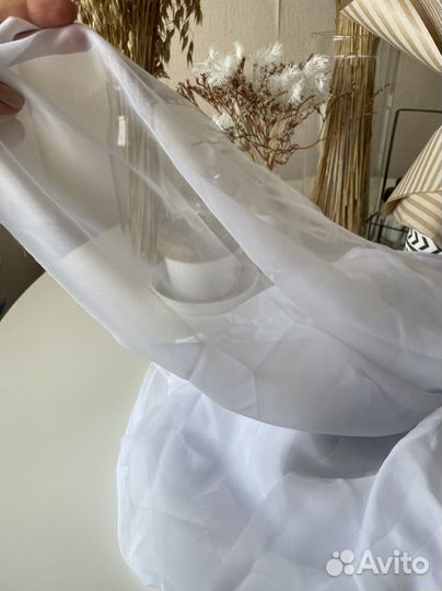 Тюль вуаль белый