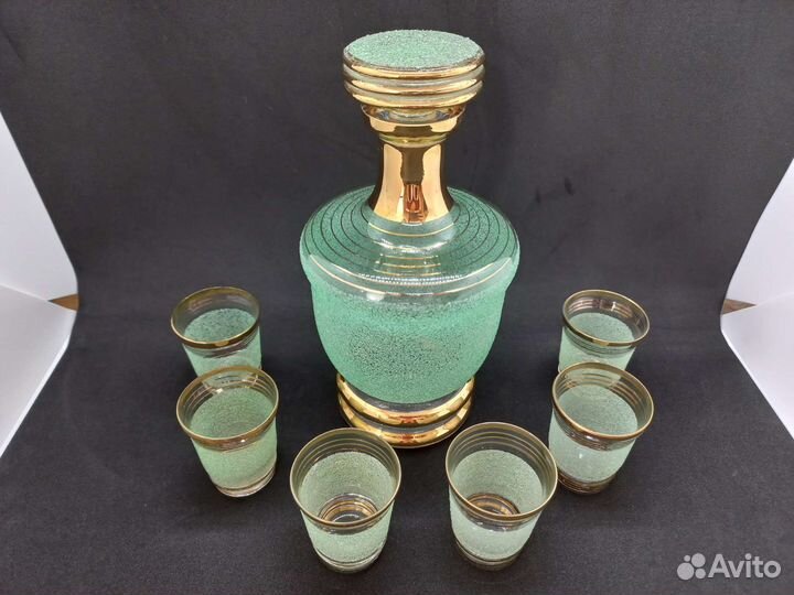 Графин + 6 стопок Красный Гигант